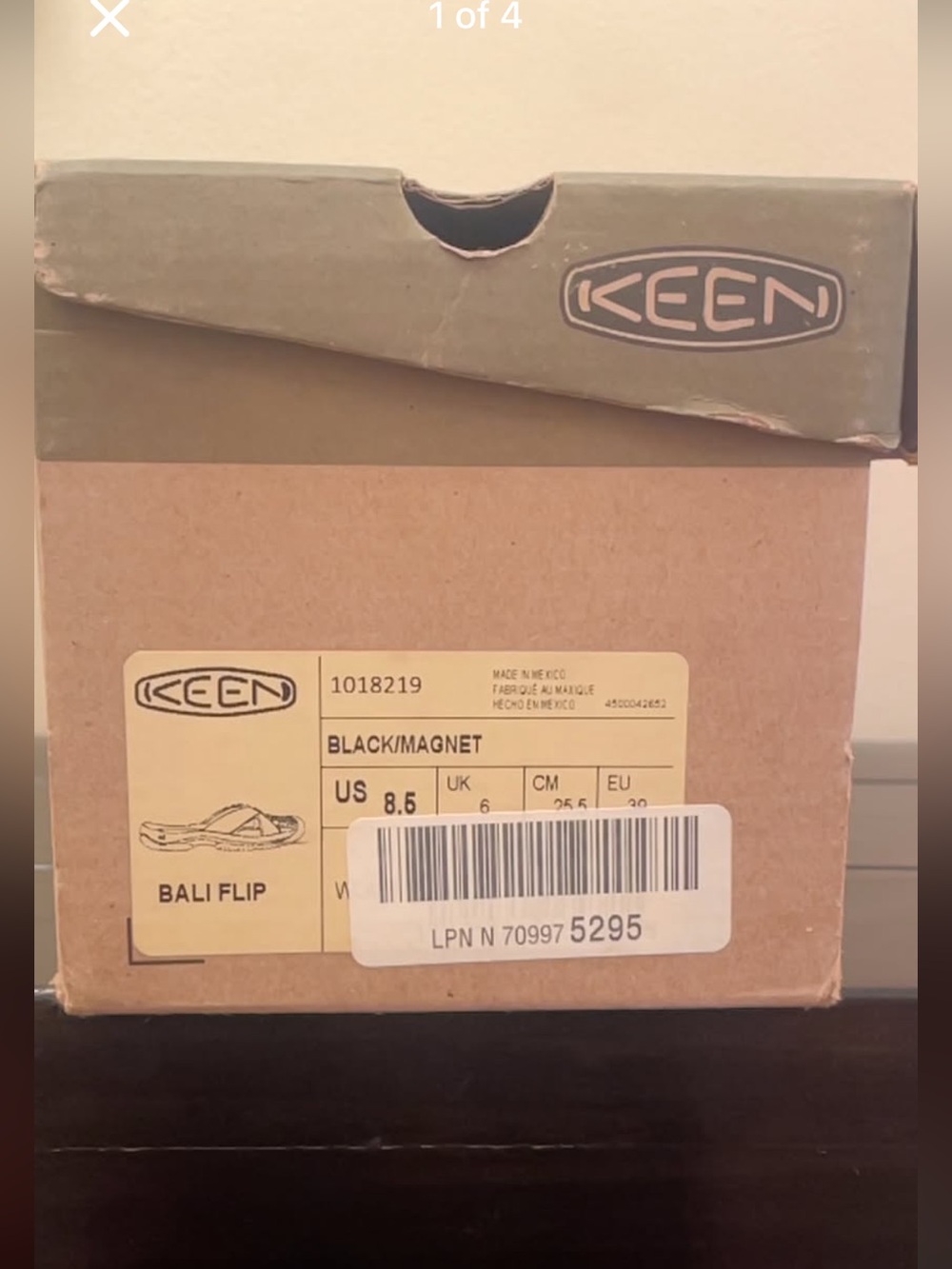 Keen Bali Flip Sandals in Black with Magnet Accents